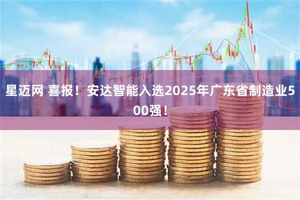 星迈网 喜报！安达智能入选2025年广东省制造业500强！